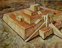 Zikkuraty aneb spojení s posvátným Typická je stavba zikkuratových chrámů